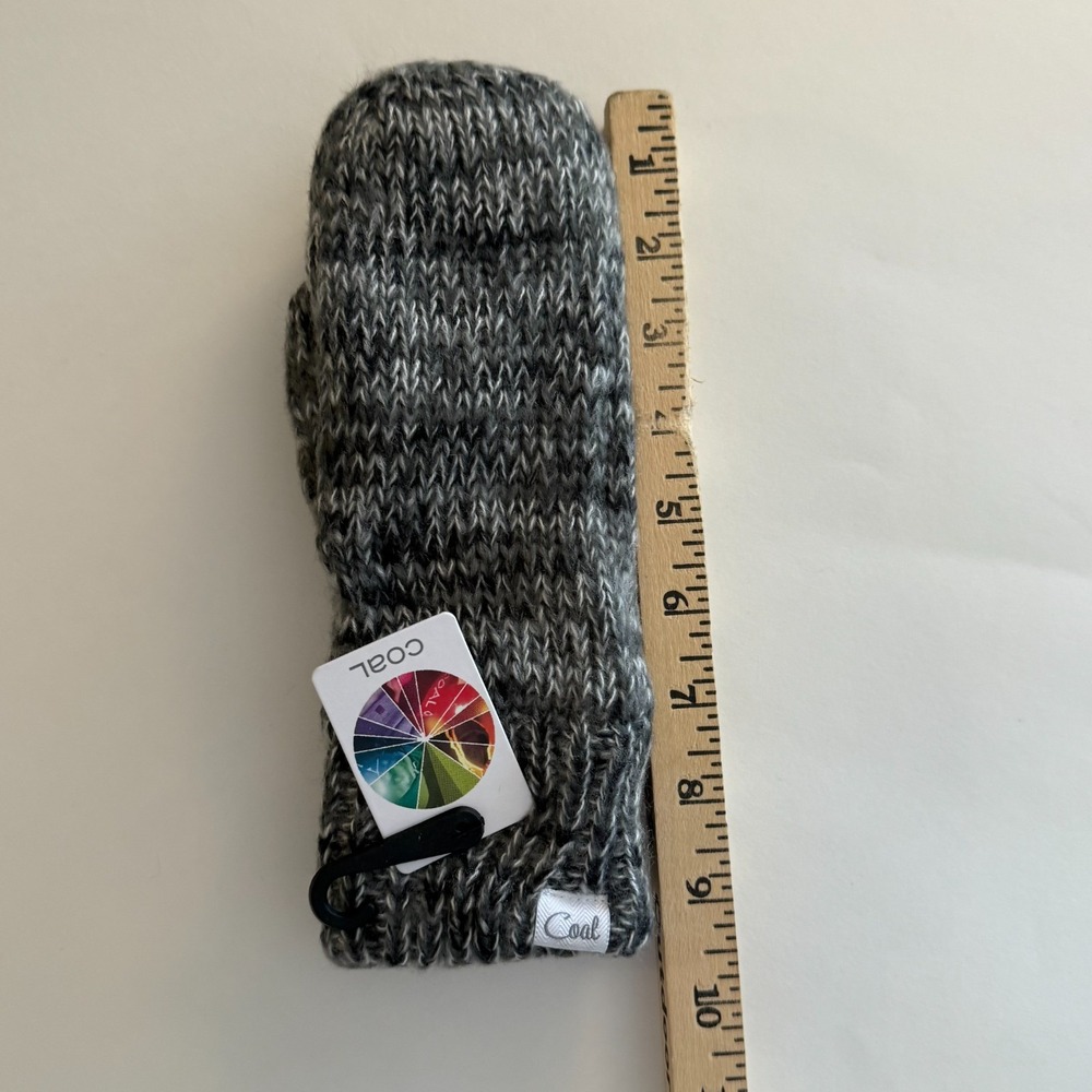 NEW! Coal Headwear THE COCO MITTENS Womens Lined Acrylic Mitts Charcoal NWT - Picture 4 of 5